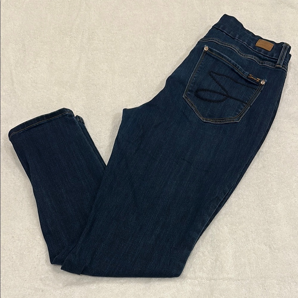 Seven7 Dark Blue Skinny Stretch Jeans